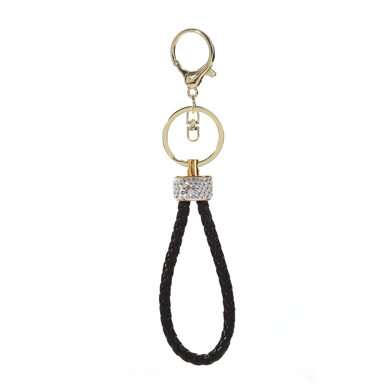 Wholesale Hand Woven Rope Full Diamond Car Keychains